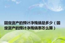 固定资产的预计净残值是多少（固定资产的预计净残值率怎么算）