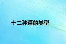十二种逼的类型