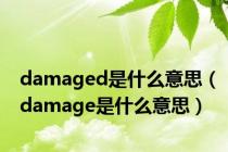 damaged是什么意思（damage是什么意思）