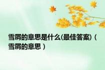 雪屑的意思是什么(最佳答案)（雪屑的意思）