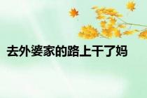 去外婆家的路上干了妈