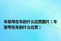 车架号在车的什么位置图片（车架号在车的什么位置）