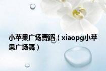 小苹果广场舞蹈（xiaopg小苹果广场舞）