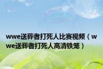 wwe送葬者打死人比赛视频（wwe送葬者打死人高清铁笼）