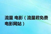流量 电影（流量君免费电影网站）