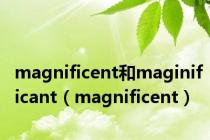 magnificent和maginificant（magnificent）