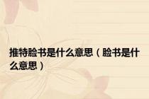 推特脸书是什么意思（脸书是什么意思）