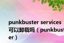 punkbuster services可以卸载吗（punkbuster）