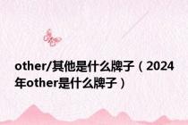 other/其他是什么牌子（2024年other是什么牌子）