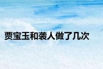 贾宝玉和袭人做了几次