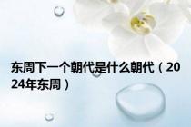 东周下一个朝代是什么朝代（2024年东周）