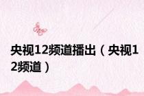央视12频道播出（央视12频道）