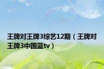 王牌对王牌3综艺12期（王牌对王牌3中国蓝tv）