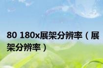 80 180x展架分辨率（展架分辨率）
