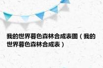 我的世界暮色森林合成表图（我的世界暮色森林合成表）