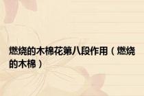 燃烧的木棉花第八段作用（燃烧的木棉）