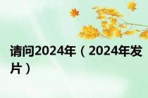 请问2024年（2024年发片）