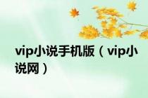 vip小说手机版（vip小说网）