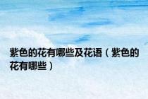 紫色的花有哪些及花语（紫色的花有哪些）