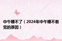中午睡不了（2024年中午睡不着觉的原因）