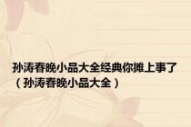 孙涛春晚小品大全经典你摊上事了（孙涛春晚小品大全）
