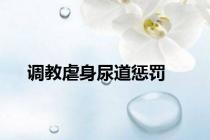 调教虐身尿道惩罚