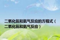 二氧化氮和氨气反应的方程式（二氧化氮和氨气反应）