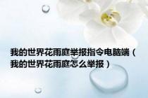 我的世界花雨庭举报指令电脑端（我的世界花雨庭怎么举报）