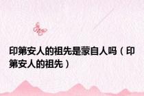 印第安人的祖先是蒙自人吗（印第安人的祖先）