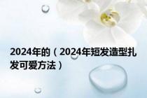 2024年的（2024年短发造型扎发可爱方法）