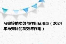 马兜铃的功效与作用及用量（2024年马兜铃的功效与作用）