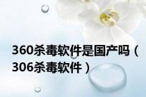 360杀毒软件是国产吗（306杀毒软件）