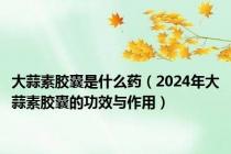 大蒜素胶囊是什么药（2024年大蒜素胶囊的功效与作用）