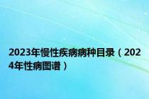 2023年慢性疾病病种目录（2024年性病图谱）