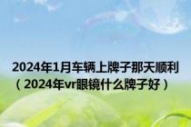 2024年1月车辆上牌子那天顺利（2024年vr眼镜什么牌子好）