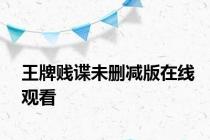 王牌贱谍未删减版在线观看