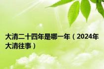 大清二十四年是哪一年（2024年大清往事）