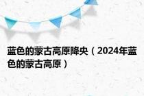 蓝色的蒙古高原降央（2024年蓝色的蒙古高原）