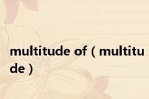 multitude of（multitude）