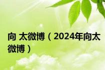 向 太微博（2024年向太微博）