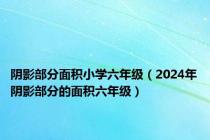 阴影部分面积小学六年级（2024年阴影部分的面积六年级）