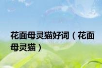 花面母灵猫好词（花面母灵猫）