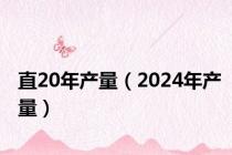 直20年产量（2024年产量）