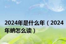 2024年是什么年（2024年蚺怎么读）
