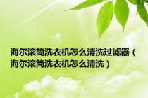 海尔滚筒洗衣机怎么清洗过滤器（海尔滚筒洗衣机怎么清洗）