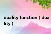 duality function（duality）
