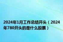 2024年1月工作总结开头（2024年780开头的是什么股票）