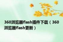 360浏览器flash插件下载（360浏览器flash更新）