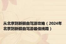 从北京到新疆自驾游攻略（2024年北京到新疆自驾游最佳线路）