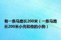 有一条马路长200米（一条马路长200米小亮和他的小狗）